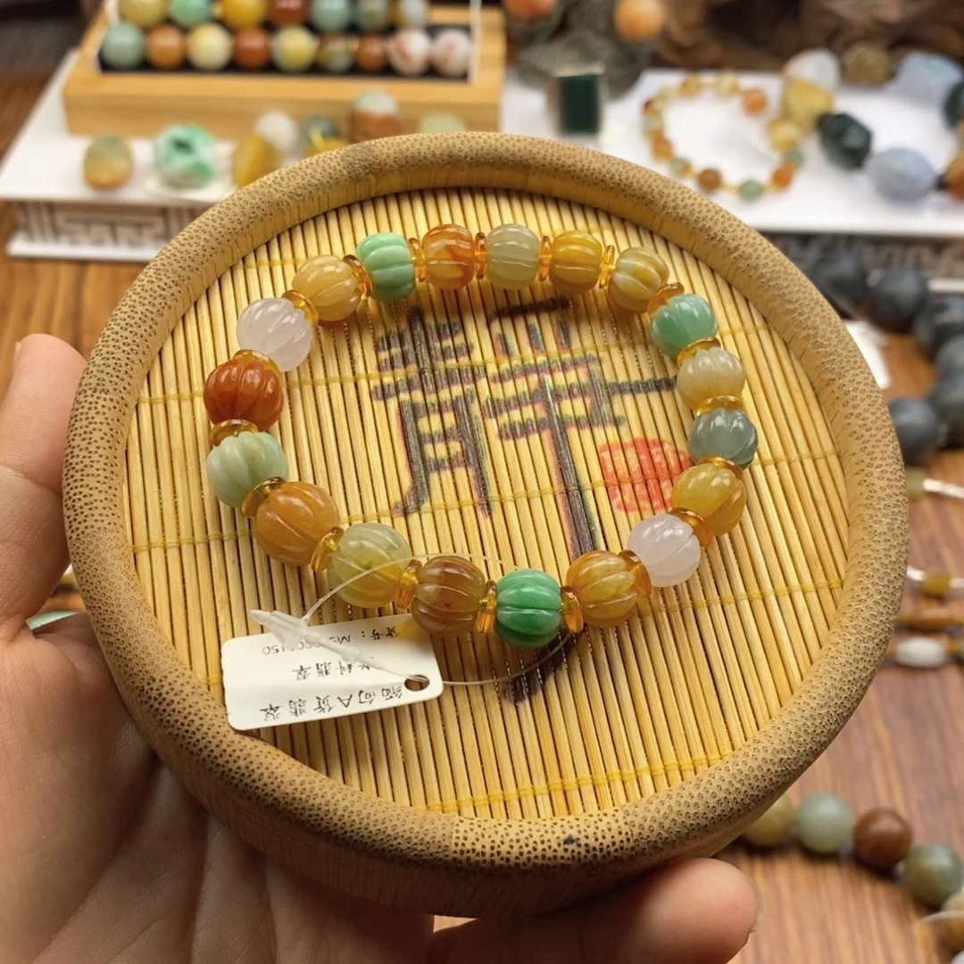 翡翠未镶嵌手串卡8+