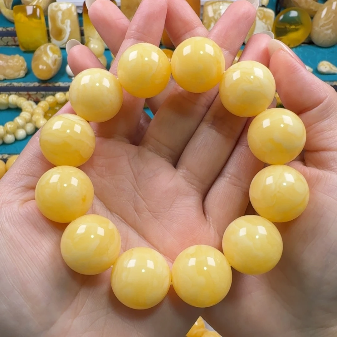 琥珀未镶嵌手链同料