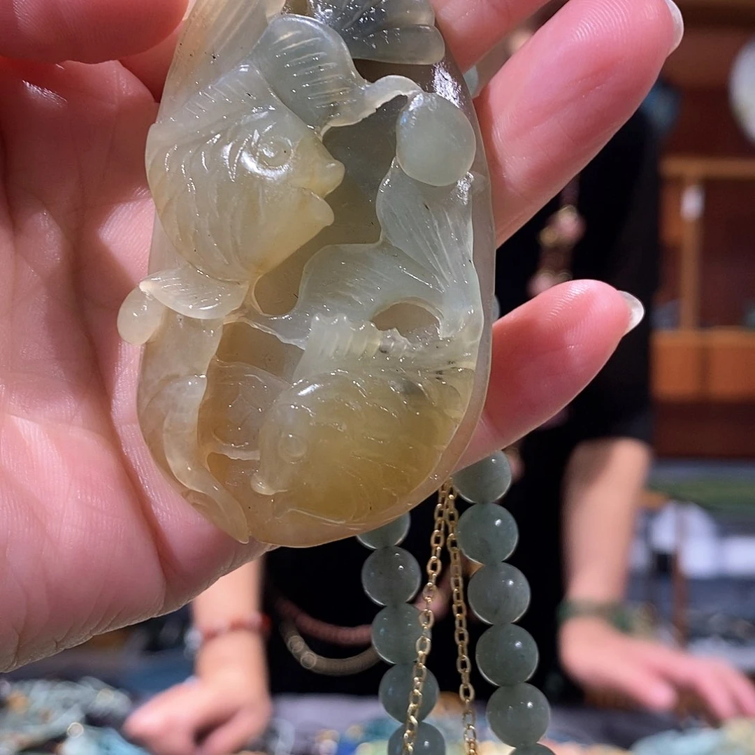未镶嵌岫玉毛衣链