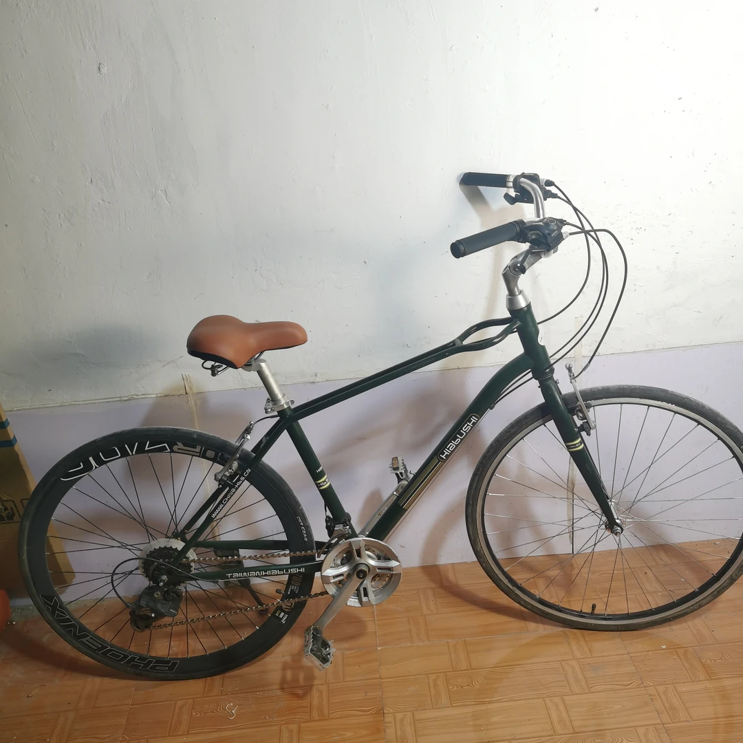 休闲自行车公主车21速钢架通勤个性单车颜色绿色