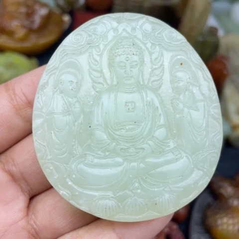 蛇纹石玉未镶嵌颈饰76