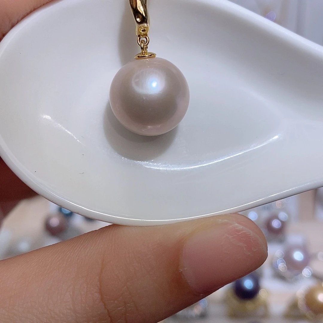 淡水珍珠未镶嵌吊坠(赠链)14.2mm有瑕疵