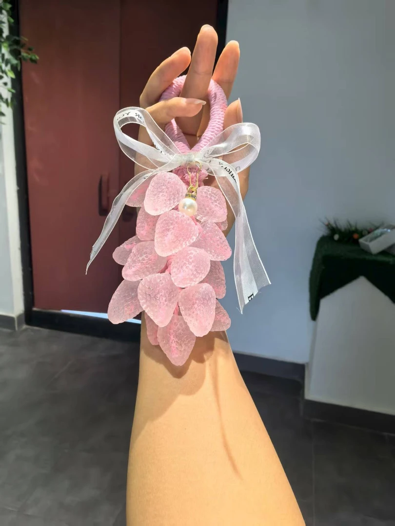 粉色水晶草莓香皂整串纯手工香薰洗手持久留香高颜值肥皂伴手礼