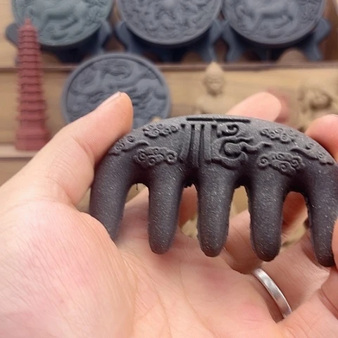 与***里泥塑黑龙涎香方香梳福利价