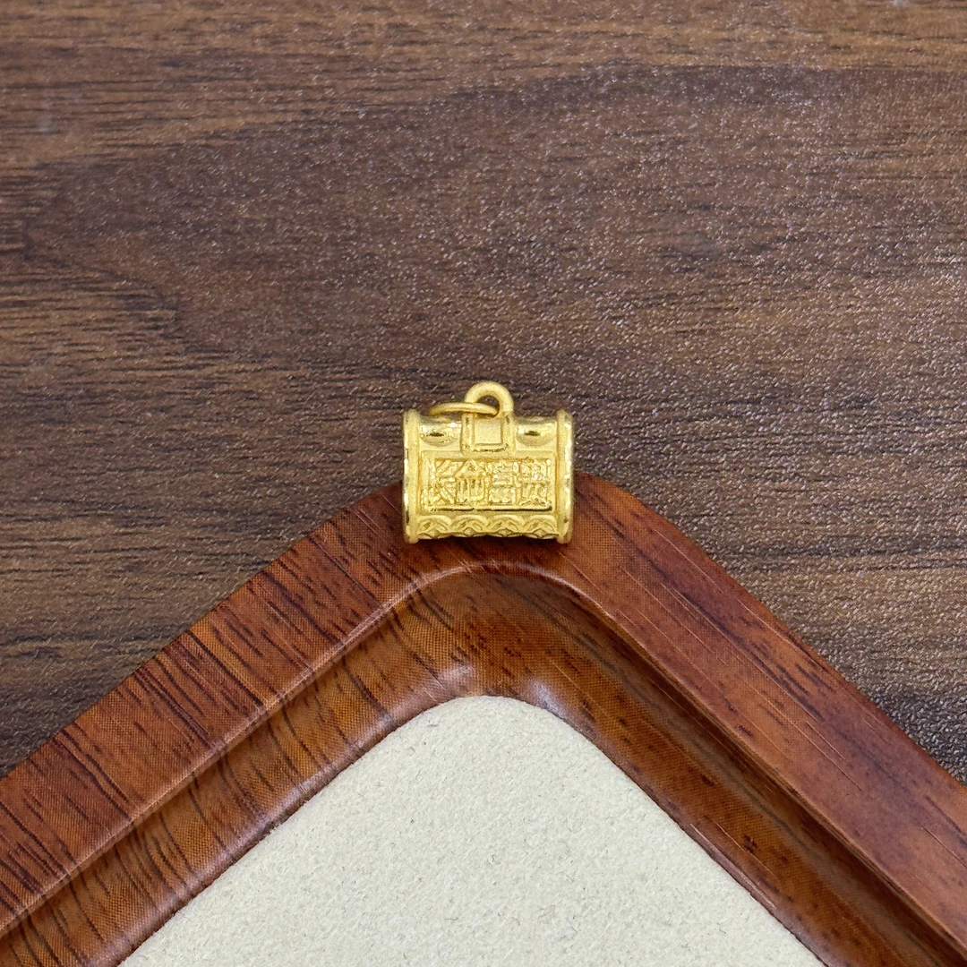 辉通黄金足金999长命富贵锁DP2297