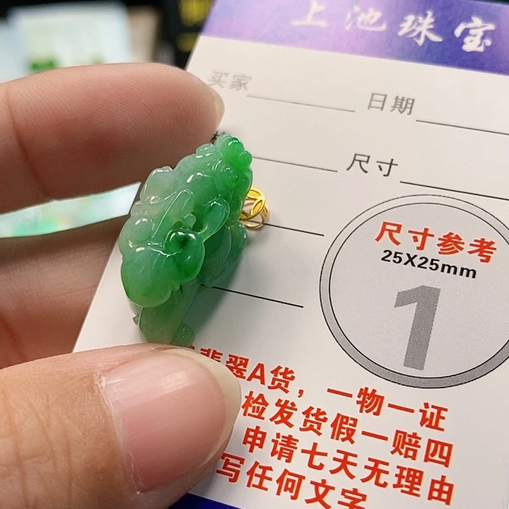 【闪购商品】翡翠颈饰18K金镶嵌翡翠
