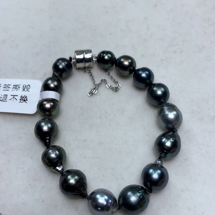 银S925镶嵌手绳海水珍珠