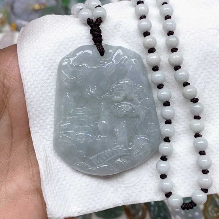 颈饰未镶嵌翡翠天然缅甸翡翠