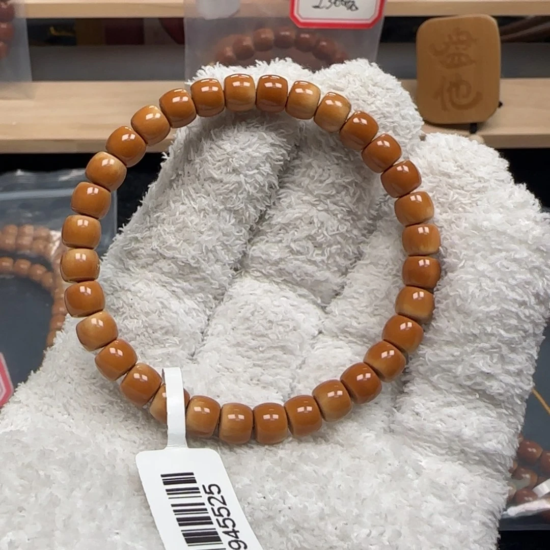 橄榄核手串老挝单圈微花面无白微色差7.0福利