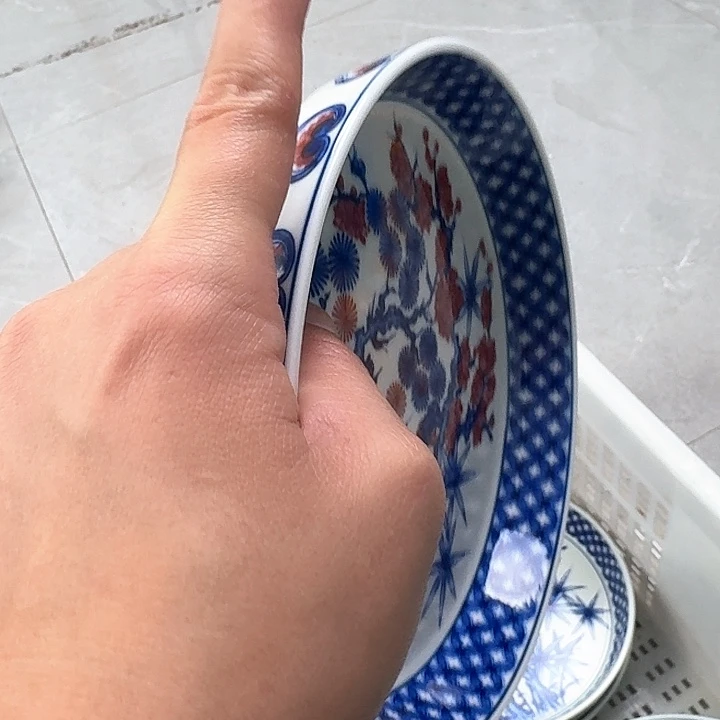 瓷片釉里红松竹梅大壶乘景德镇
