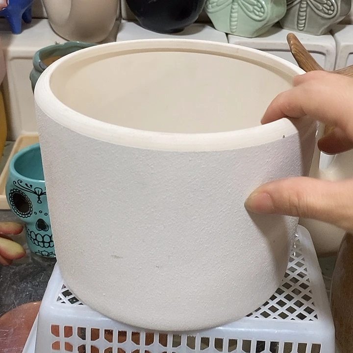 摆件陶盆有孔 微瑕介意勿拍