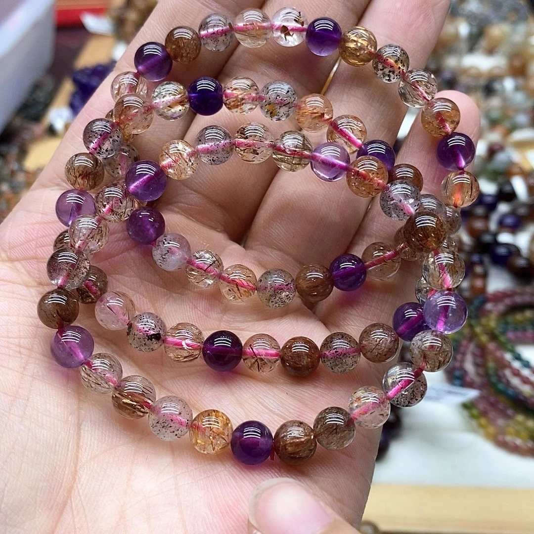 水晶手链未镶嵌多样性发货发一条