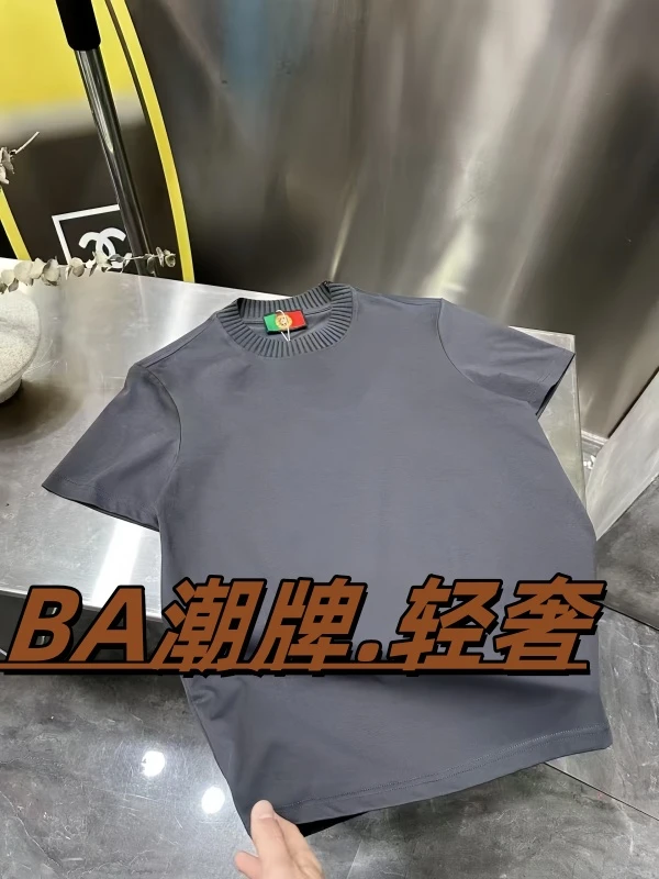【BA轻奢】短袖夏季时尚休闲轻奢印花男装短袖-127
