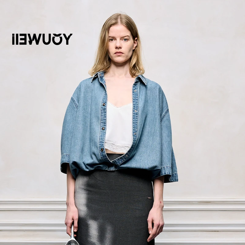 有尾YOUWEI牛仔短夹克Y2325201短款