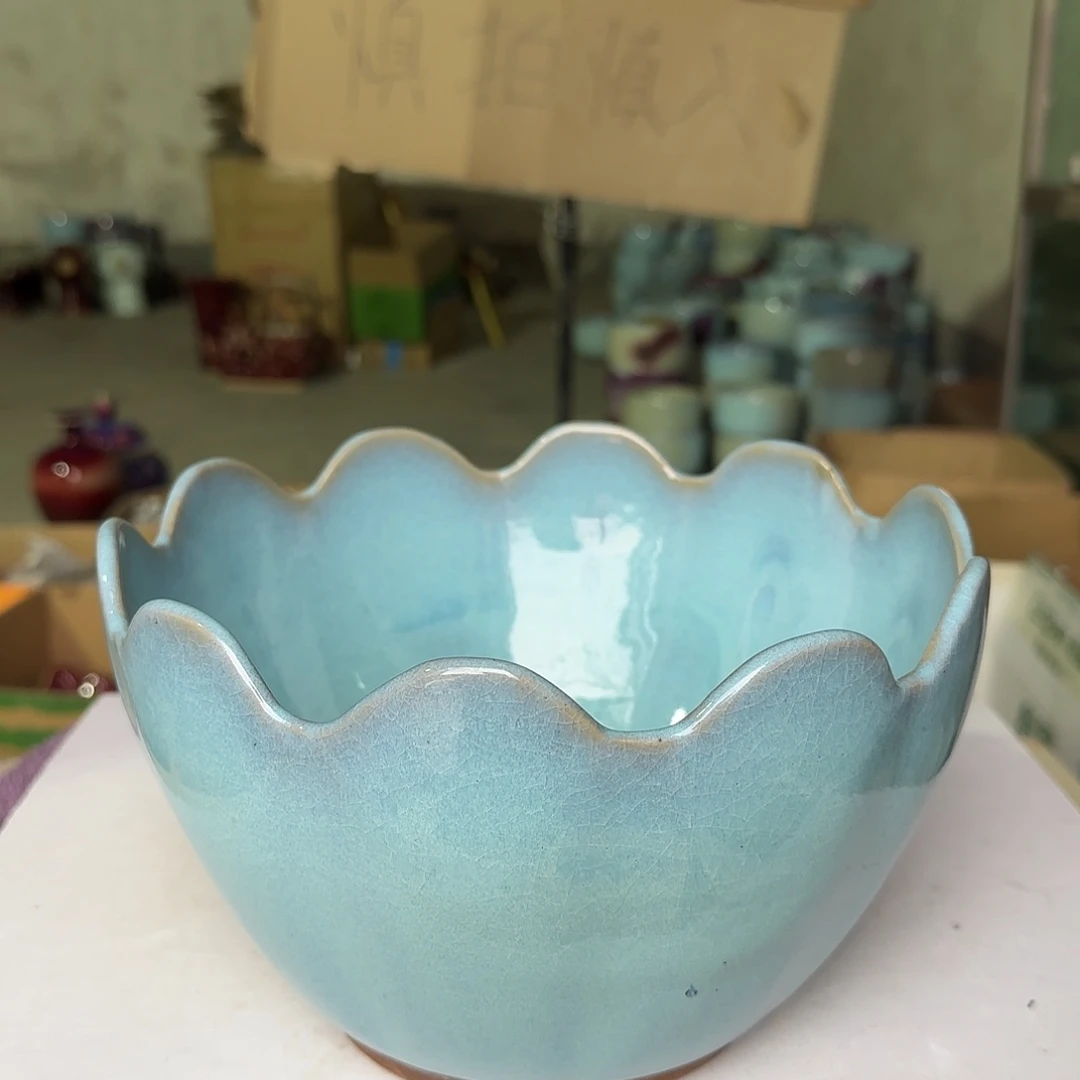 摆件陶郑家钧窑微瑕