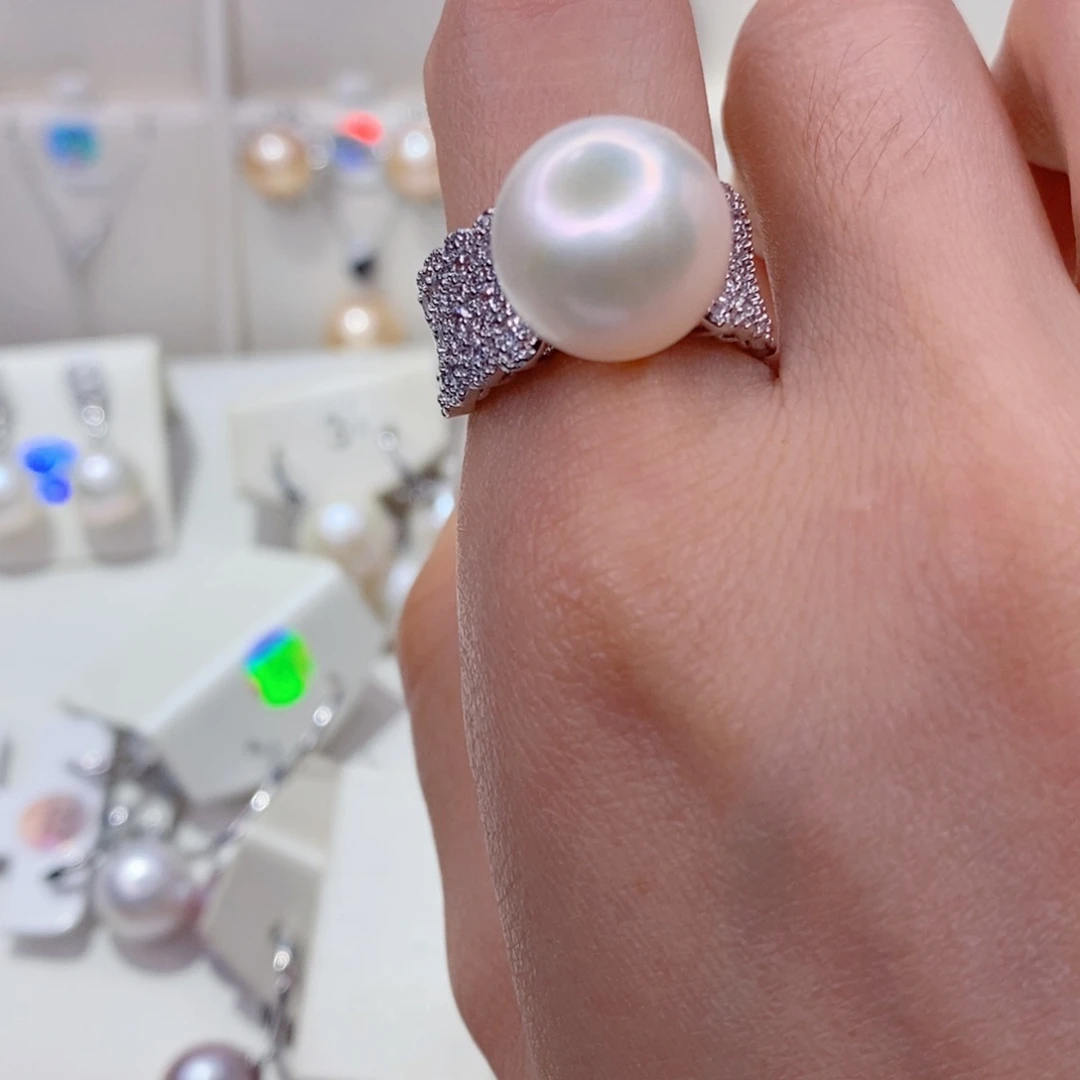 戒指未镶嵌淡水珍珠13➕