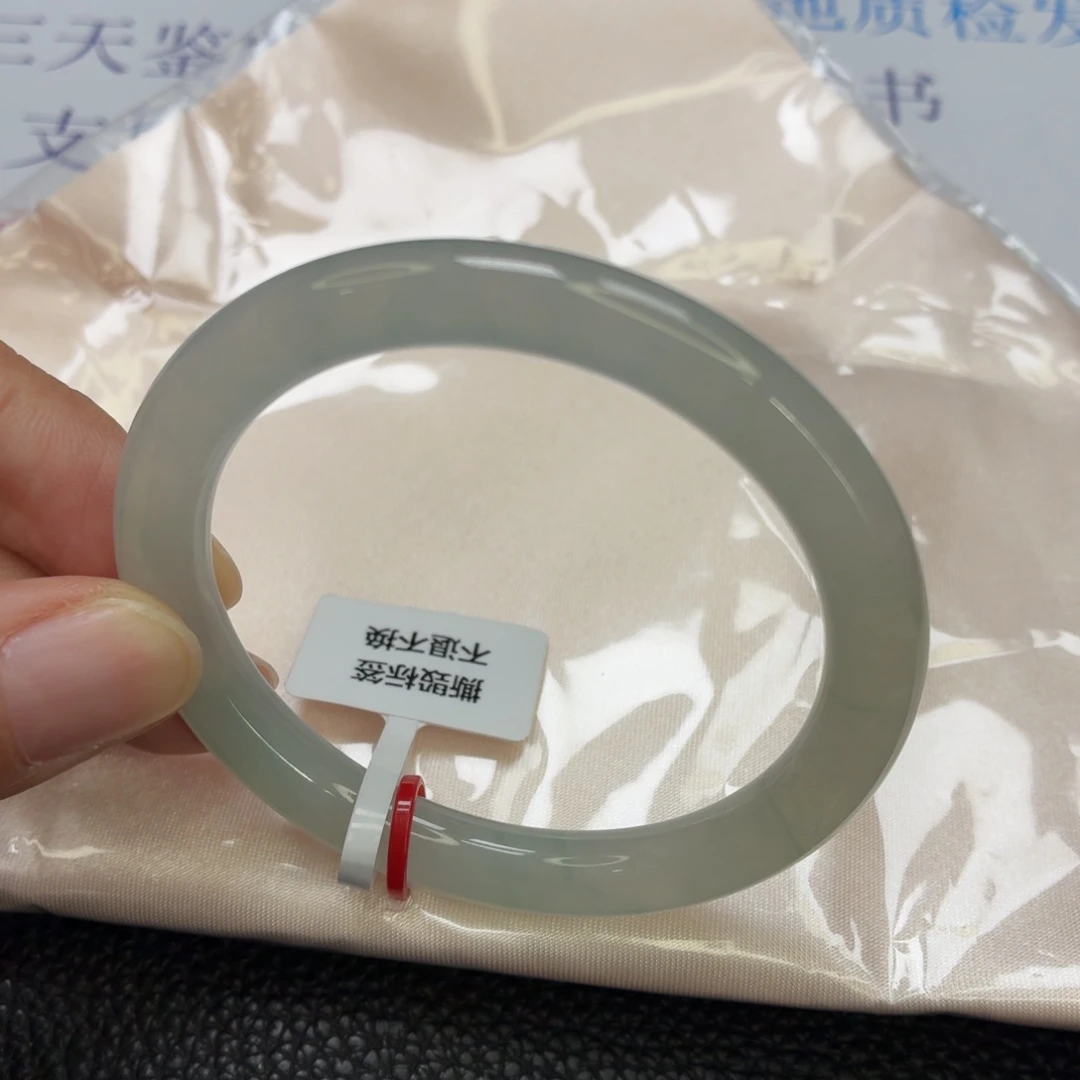 翡翠未镶嵌手镯老坑51冰胶透亮莹光棒020
