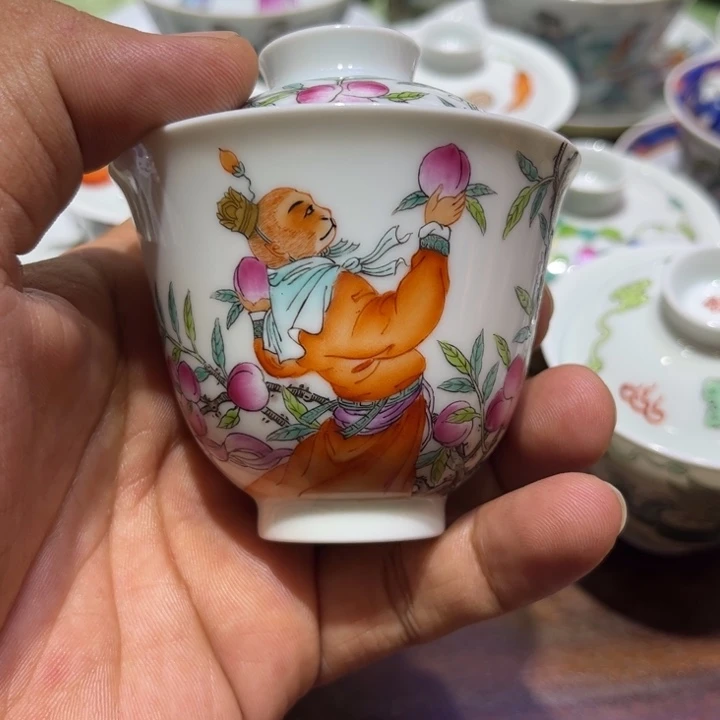 纯手绘精品盖碗杯