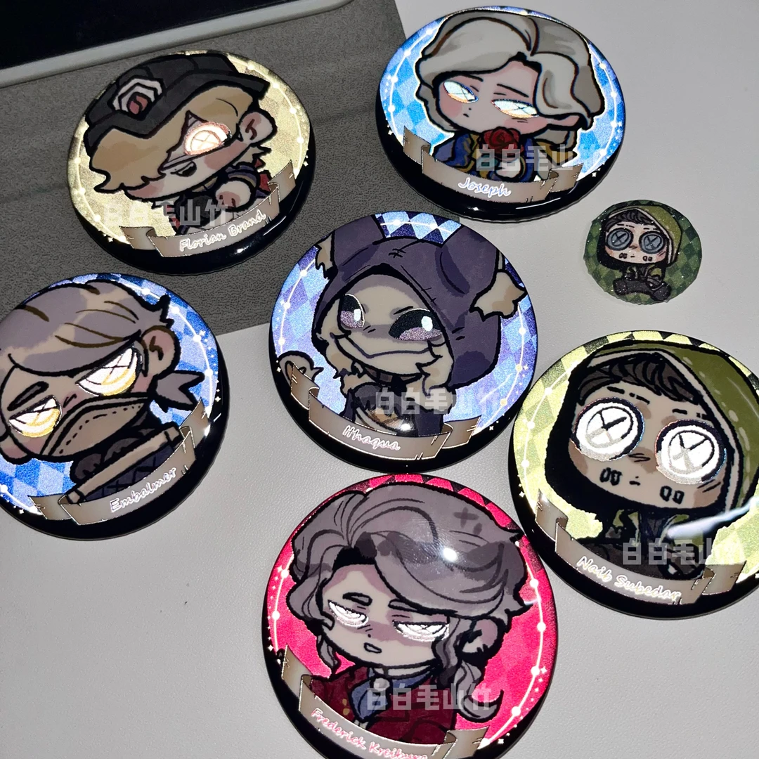第五人格蜡笔庄园双闪反光吧唧同人定制马口铁周边角色徽章收藏品