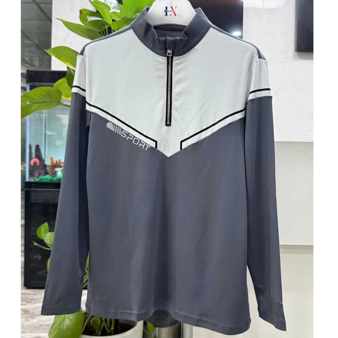 HX憨熊高尔夫服装秋季户外运动训练百搭男Polo衫长袖上衣