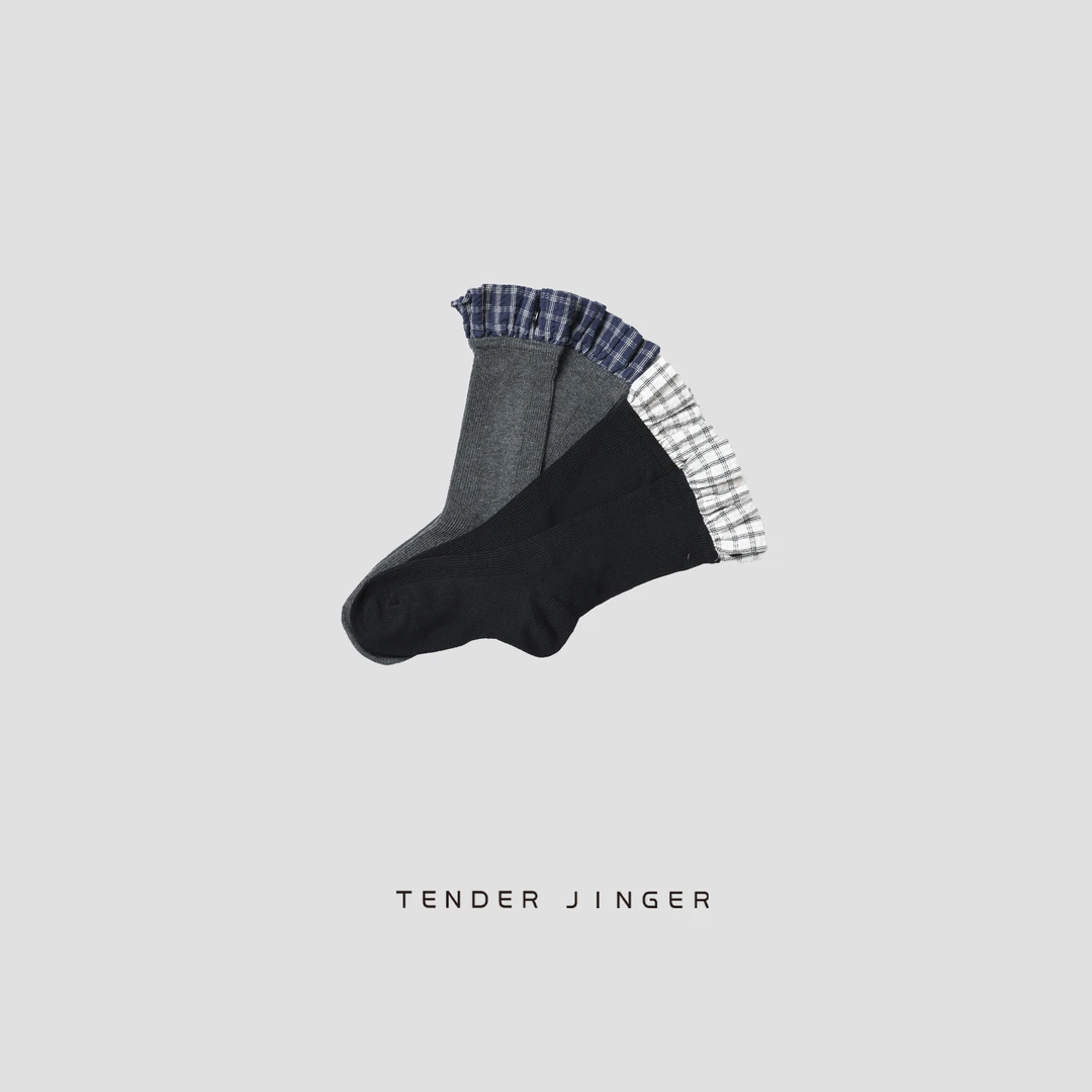 Tender Jinger【两双装】时尚花边饰品袜T2509YHZ25084