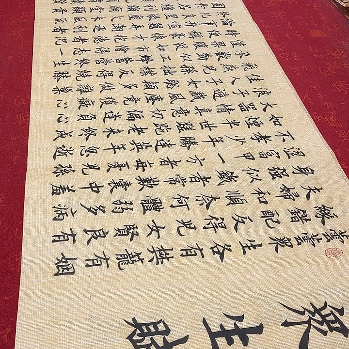 书法众生赋雷伟180✖️48厘米左右手写