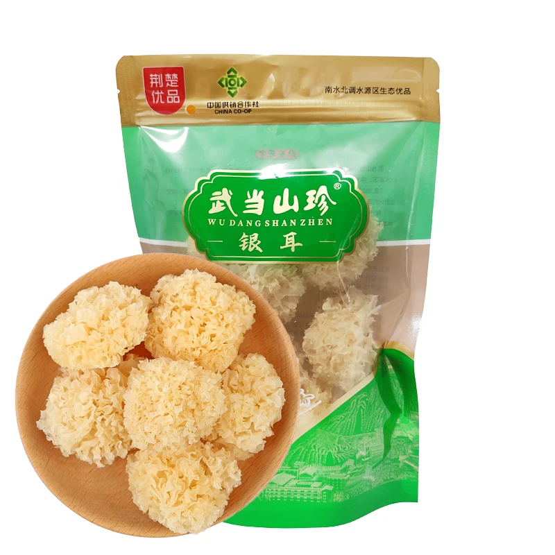 武当山珍小银耳65克 十堰无硫熏剪根白木耳营养干净软糯胶质