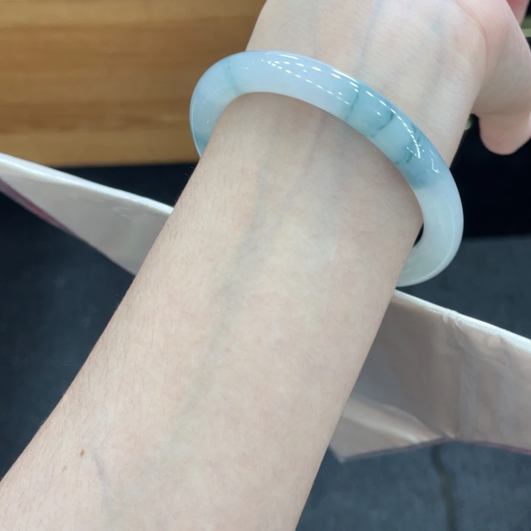 未镶嵌手镯翡翠卡53圆条，青花瓷