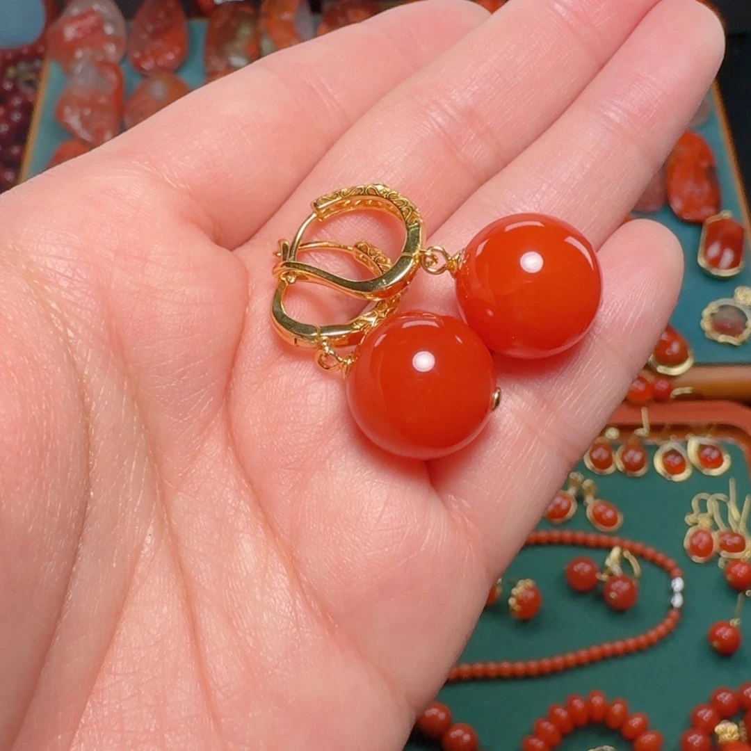 南红玛瑙南红银S925镶嵌