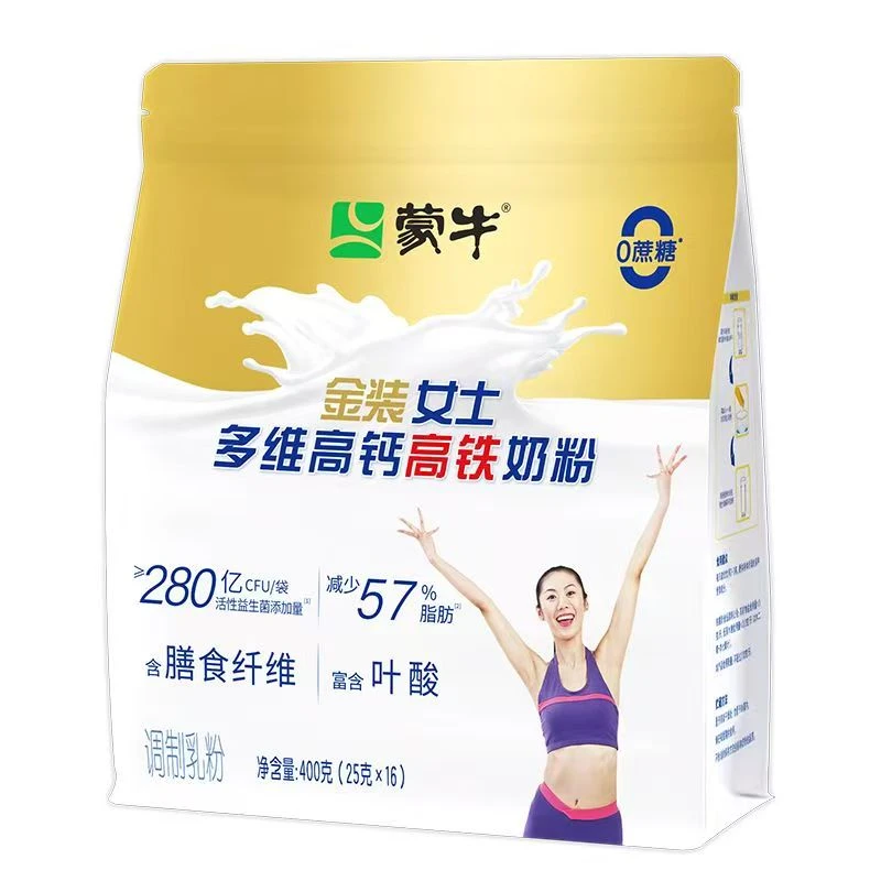 25年1月蒙牛金装高钙高铁女士奶粉400g袋装成人国产牛奶粉小包装
