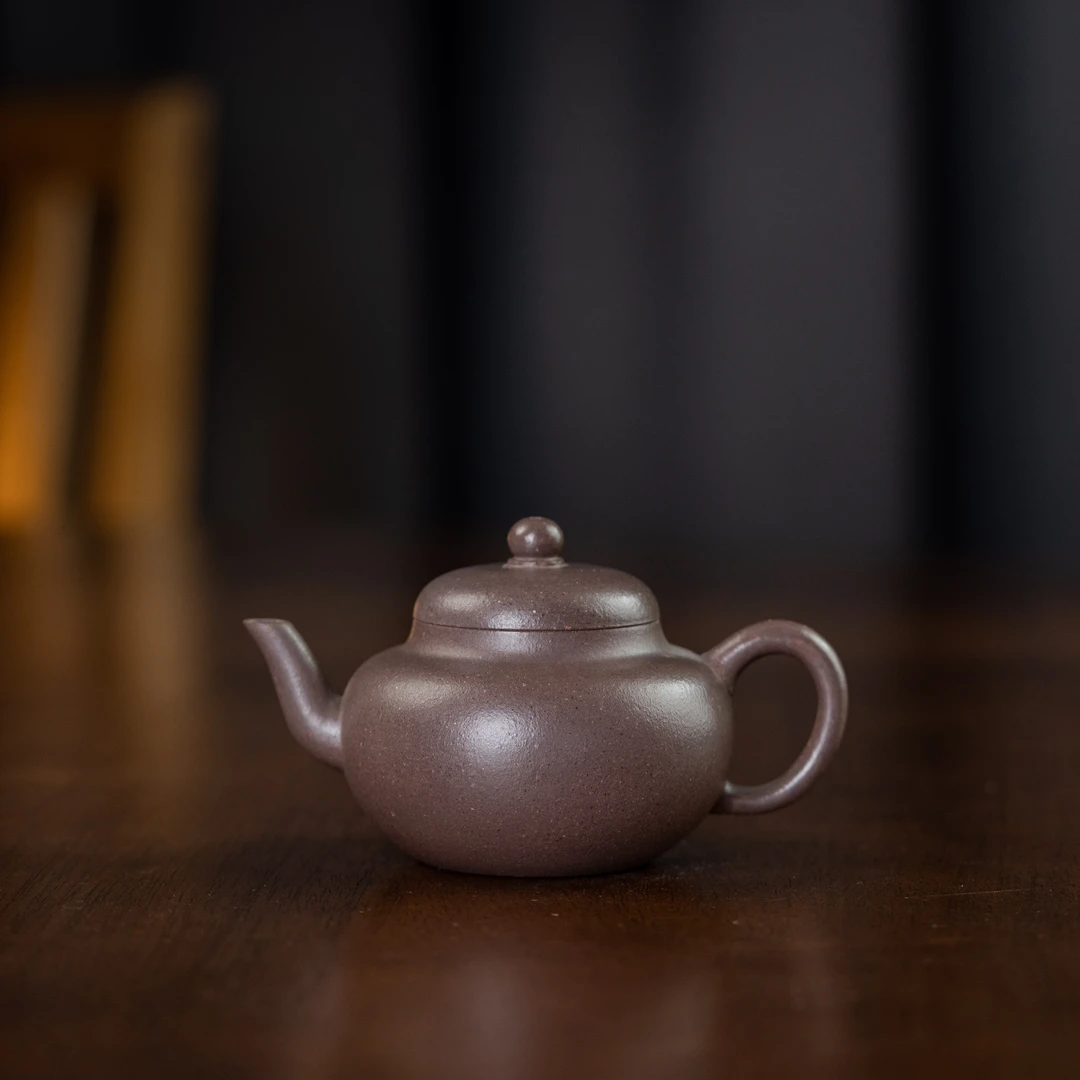 明式小柿圆（薄胎）紫罗兰145cc家用紫砂壶tt2
