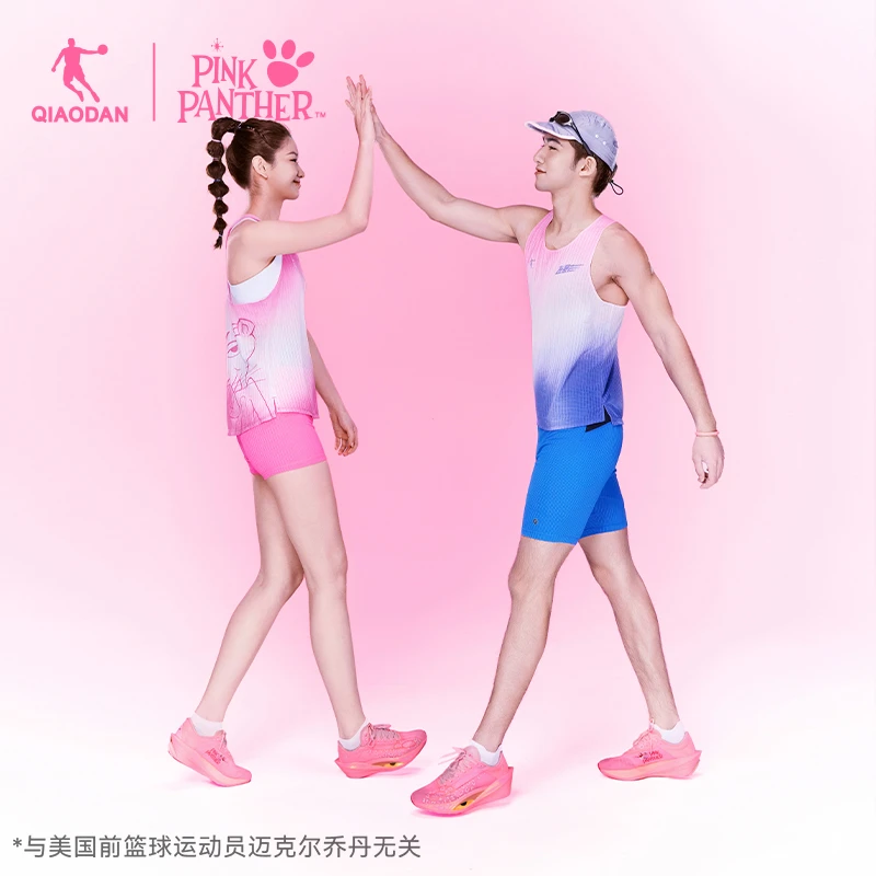 乔丹飞影PB5.0粉红豹联名跑步背心男士2025新款透气轻薄速干t恤男