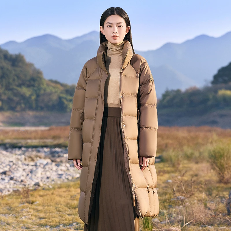 【90绒】运动舒适户外百搭蓬松宽松立领中长款冬季女士B30145918E