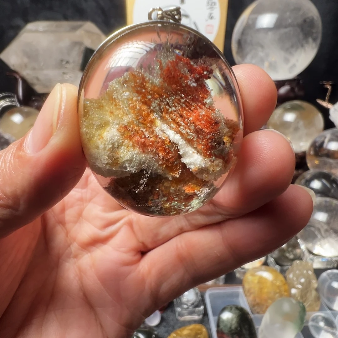 银S925镶嵌水晶颈饰四季幽灵千层山步步高