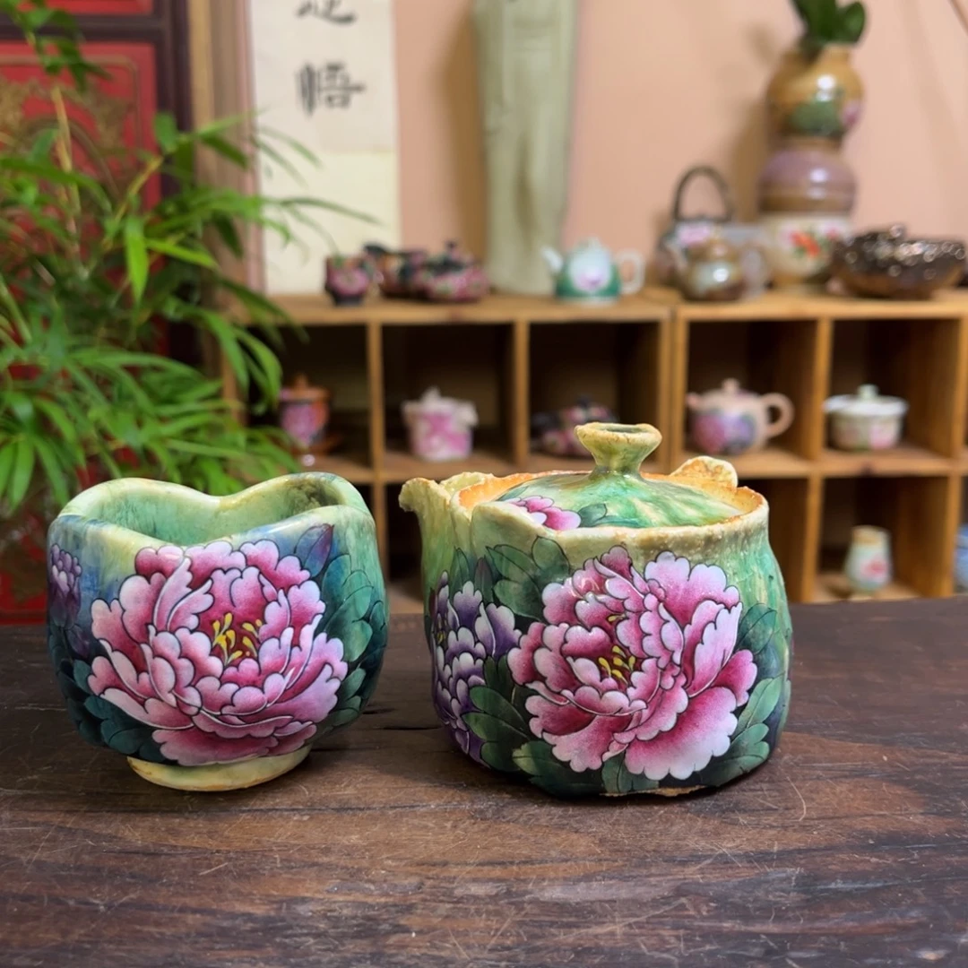 幺***秀柴烧手工手绘陶瓷