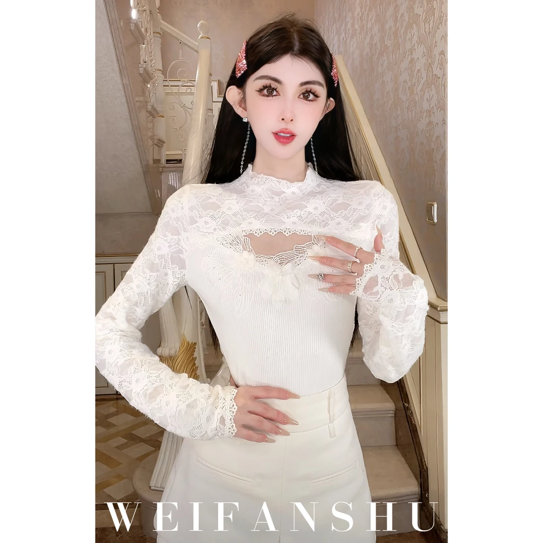 WEIFANSHU/魏凡舒【富江千金】早春新款高级感修身半高领洋气上衣