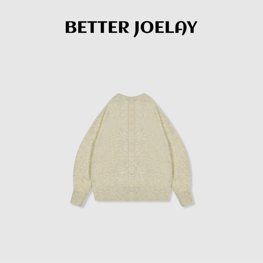 BETTER JOELAY-【暖咖土星】羊毛时尚针织开衫毛衣个性慵懒LL6202