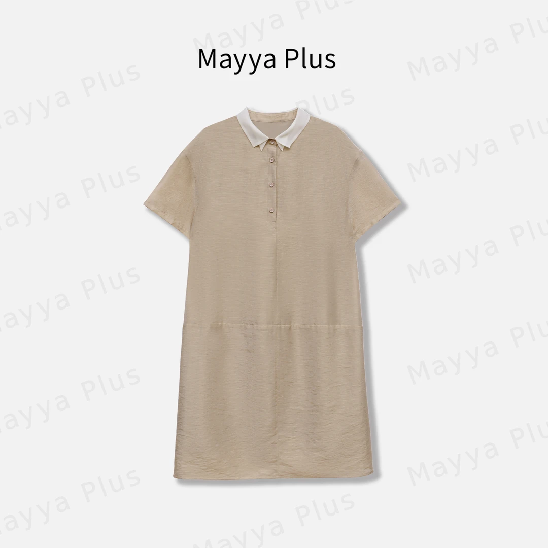 【克鲁千金】Mayya Plus麦芽定制慵懒风宽松连衣裙时尚长裙32526929