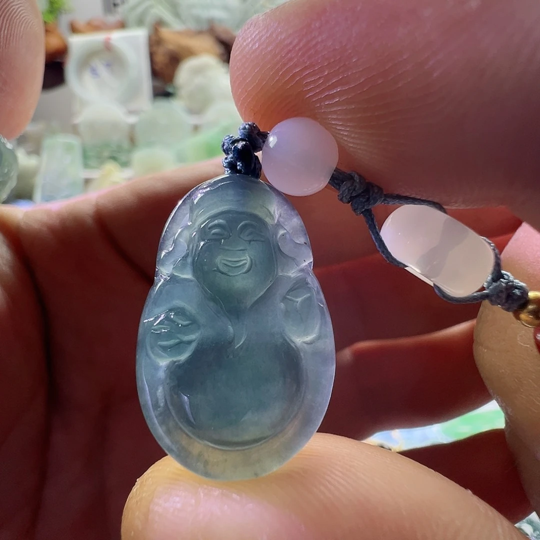 翡翠未镶嵌颈饰翡翠财神