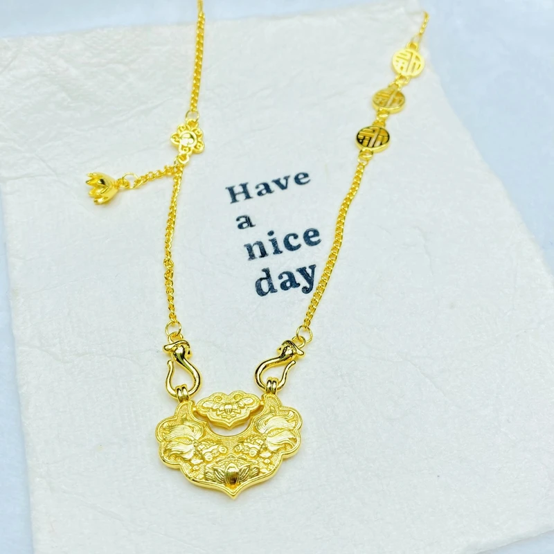 项链 项链 K0456黄色锦鲤锁项链多样性发货47372