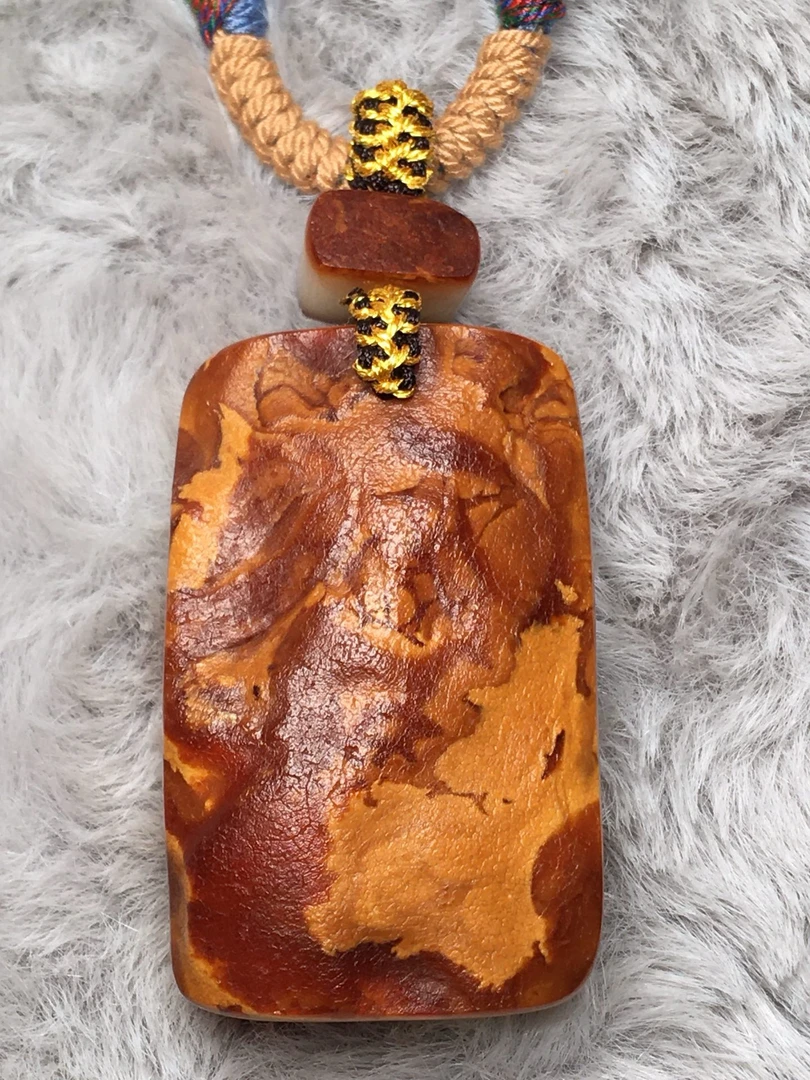 天然原矿白花蜡蜜蜡原石切牌吊坠珠宝首饰文玩