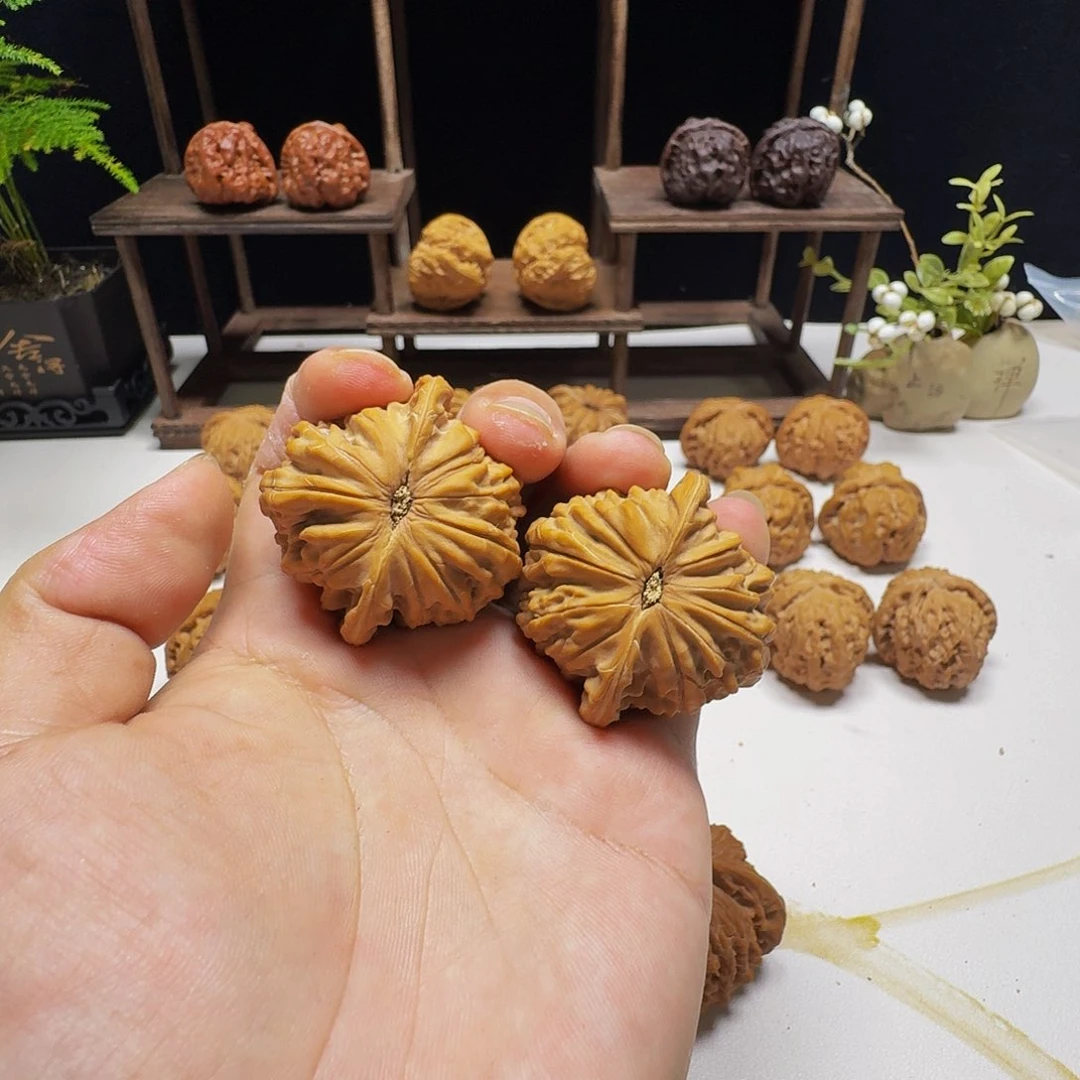 核桃把件电*全品山地磨盘