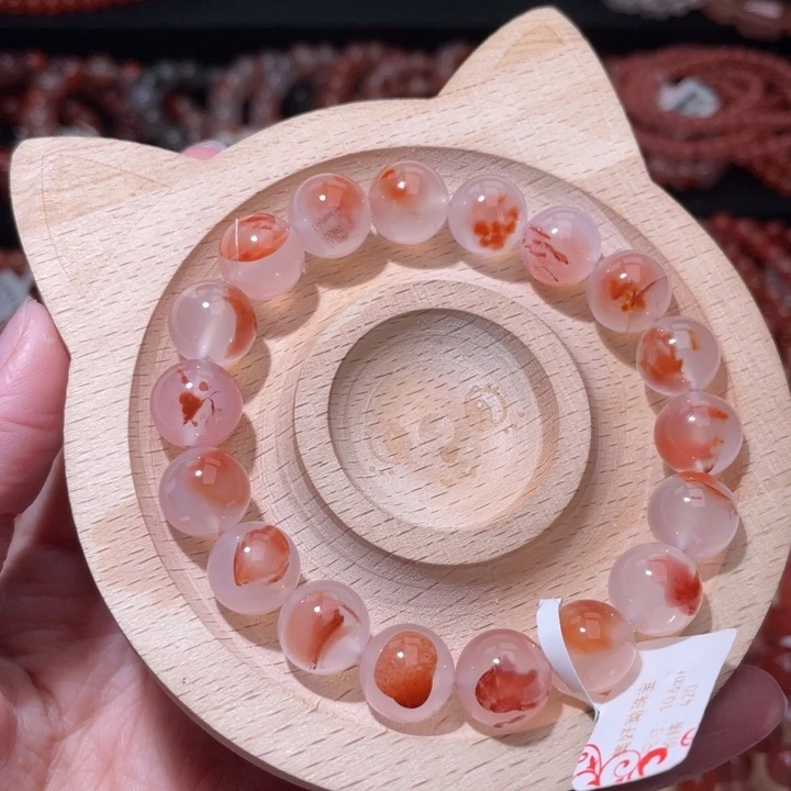 南红玛瑙冰飘单圈11mm未镶嵌1089