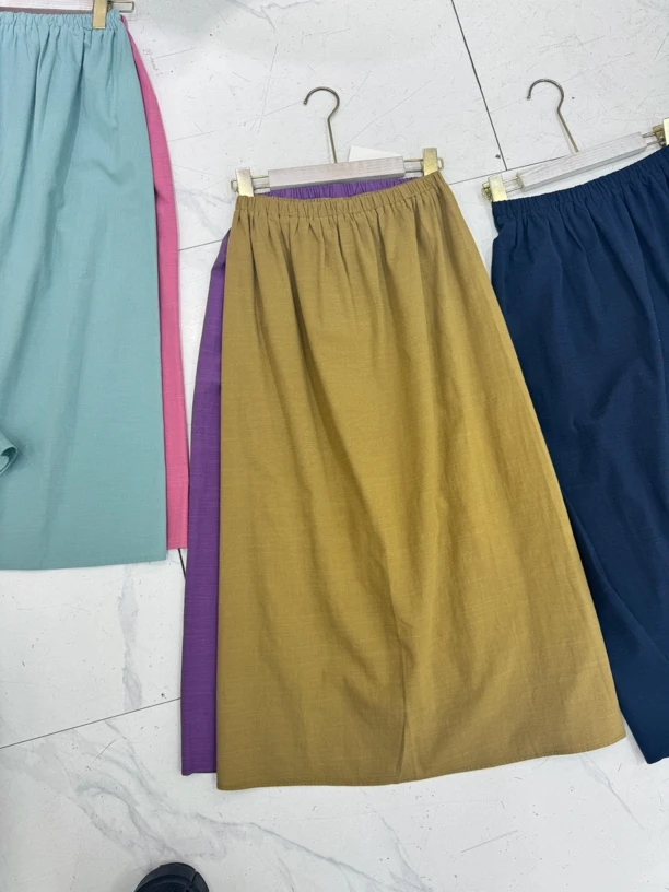 菲玥家麻料半身裙2101