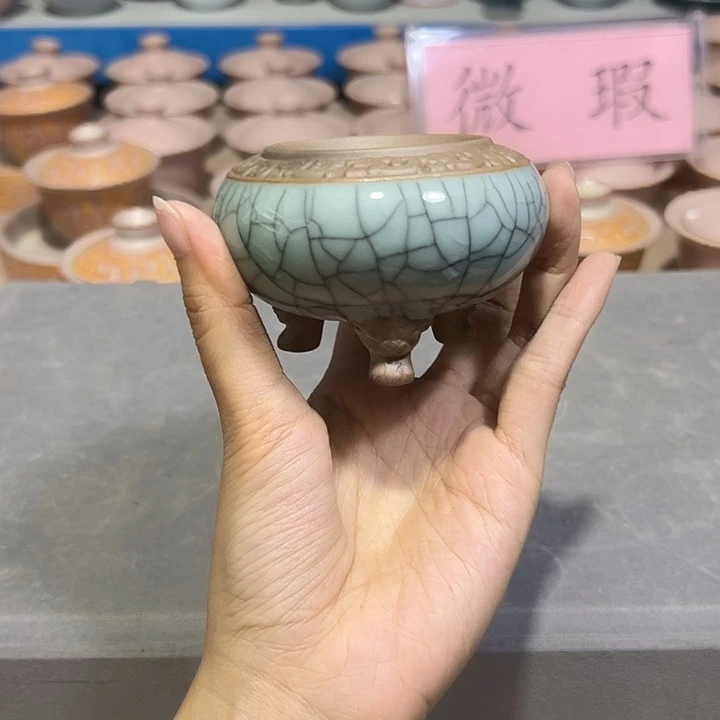 龙泉云间青瓷小米茶器