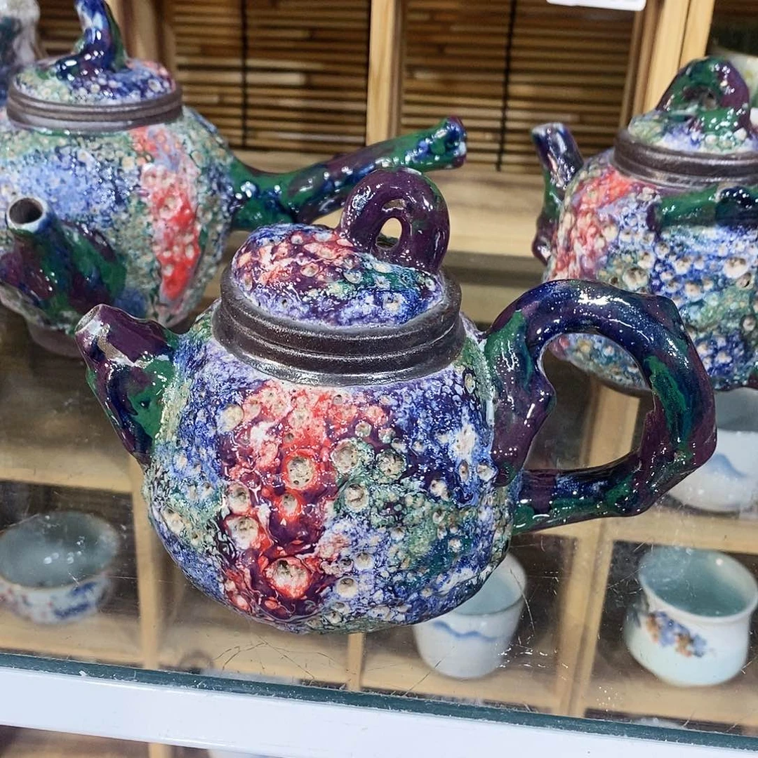 粗陶志野柴柴茶器