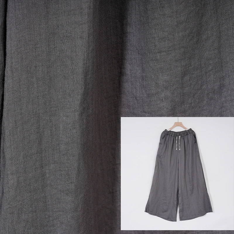 【蓉哥出品】净版亚麻阔腿裤J32