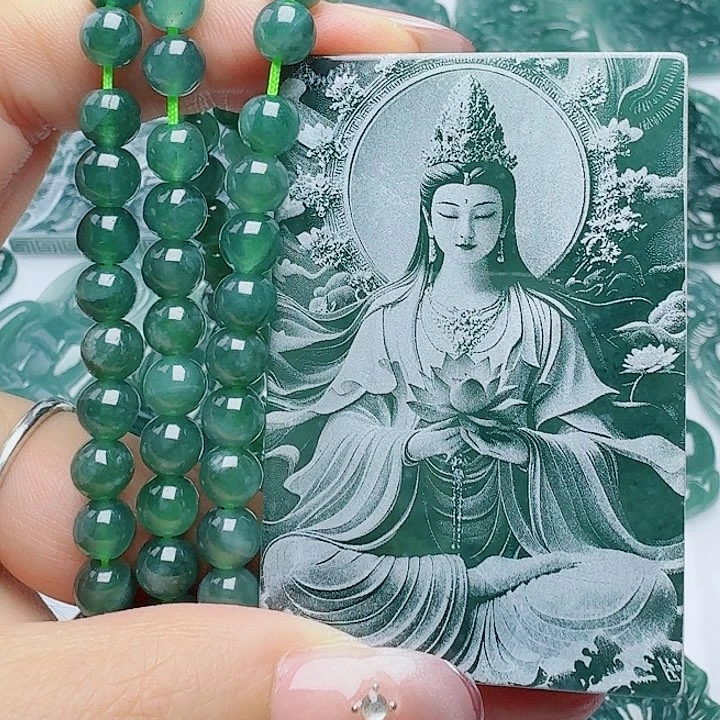 翡翠未镶嵌颈饰888888999