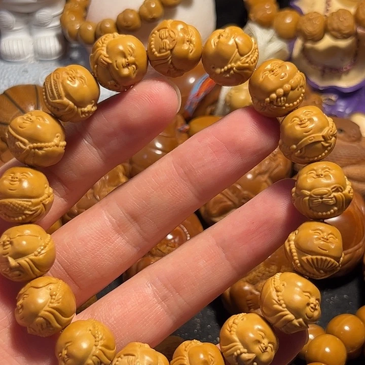 橄榄核手串/手链猴头精工弥勒