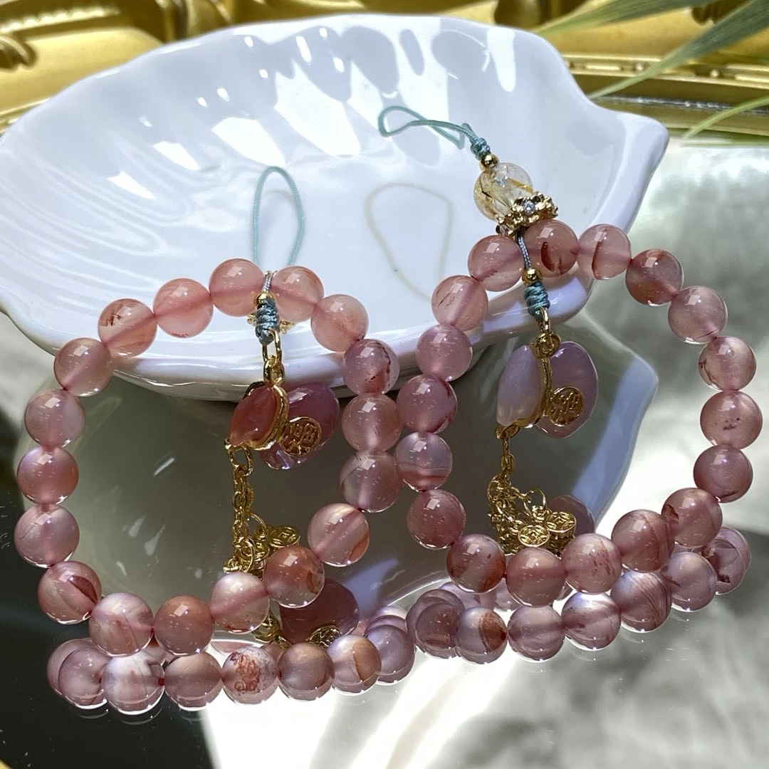 【星浩珠宝】南红手机链10-10T97K11【多样性发一件】6mm+